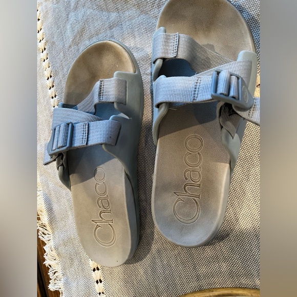 Chaco Chillos Gray Slide Sandals, Granite size 8 women’s, summer, beach, comfort - Picture 2 of 8